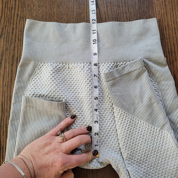 New Mix Seamless Light Gray Workout Activewear Leggings Size Women's Large - Picture 6 of 10